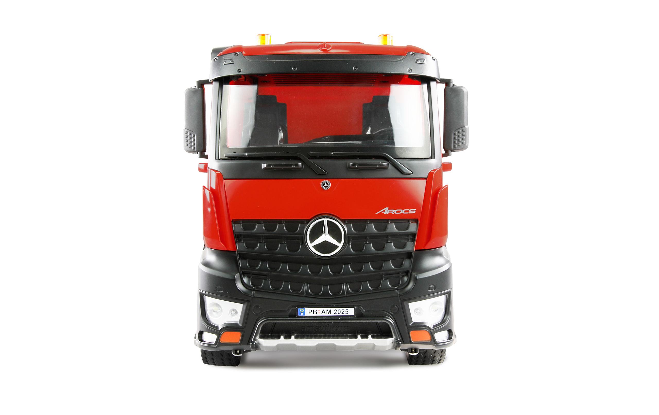 Mercedes-Benz Arocs Muldenkipper 8 x 4/4, Rot 1:18 RTR<br>Lizenzmodell als 8 x 4-Kipper im Massstab 1:18