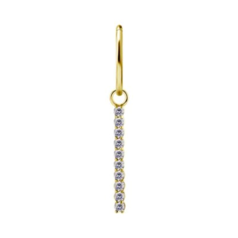 Charms pendant doré barrette de zircon