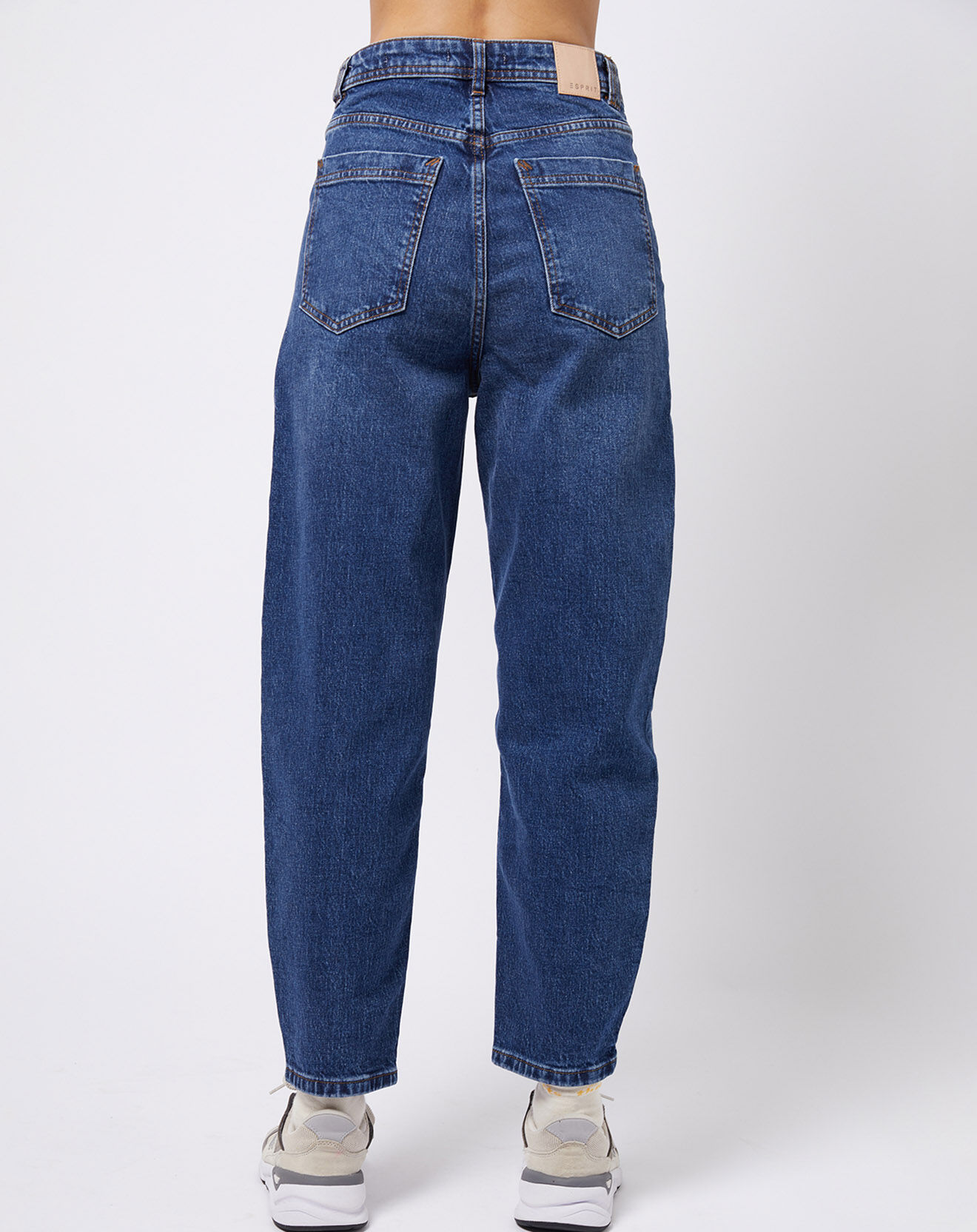 Esprit Jean mom en Coton épais bleu moyen