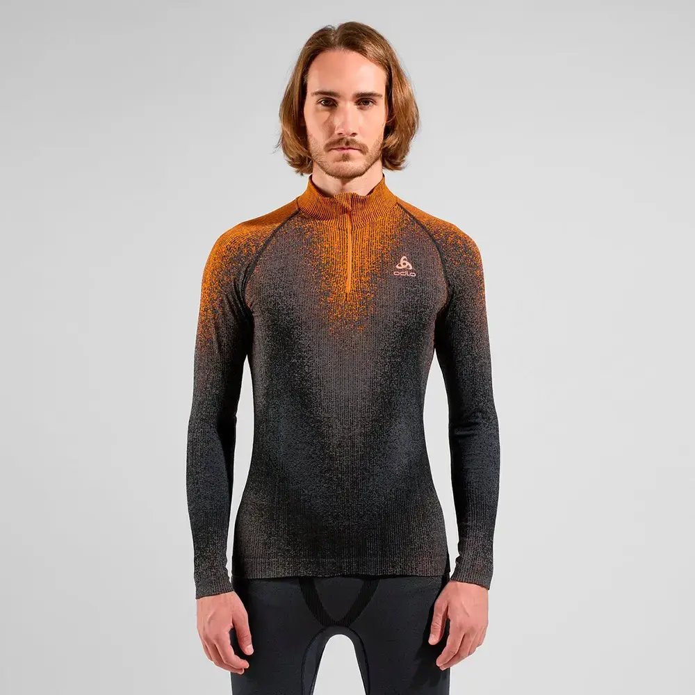 Odlo Blackcomb Eco Turtle Thermoshirt Lange Mouwen Oranje/Blauw Heren