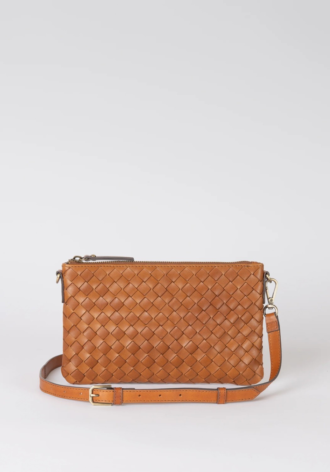 O My Bag Handtasche Lexi Woven Classic Leather Cognac