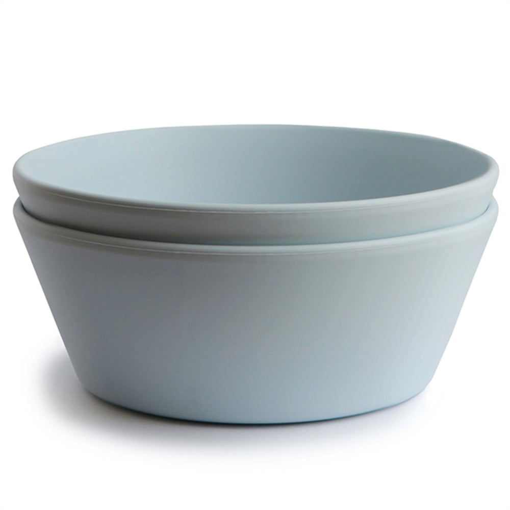 Skål Rund Powder Blue - Mushie → Luksusbaby.dk