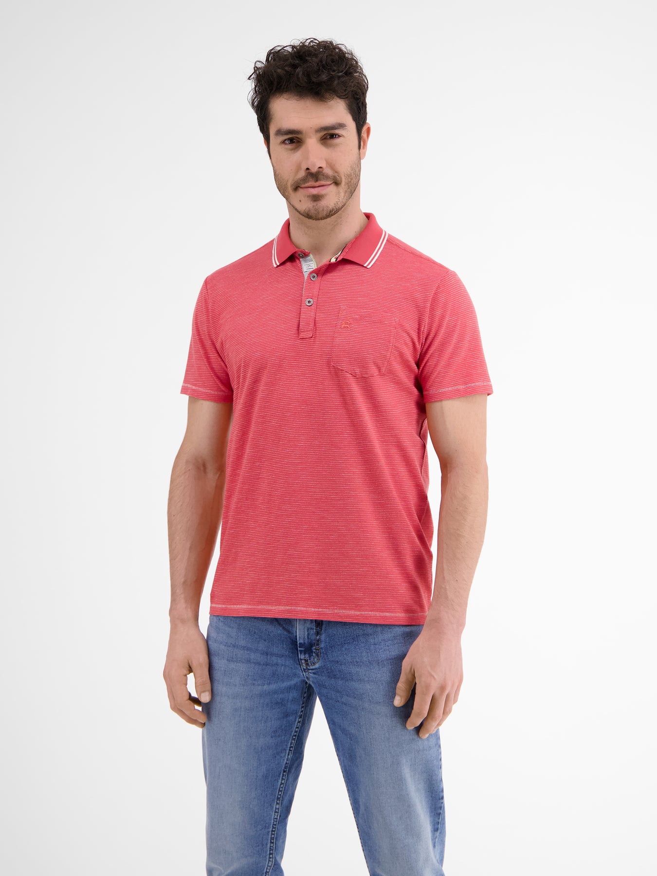 Poloshirt mit Finelinerstreifen