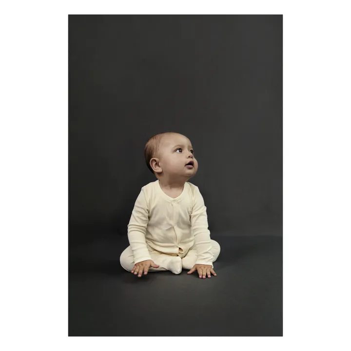 Gray Label Pyjama Basique Coton Bio | Blanc cassé