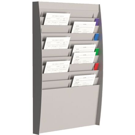 Trieur mural 20 cases plastique horizontal gris