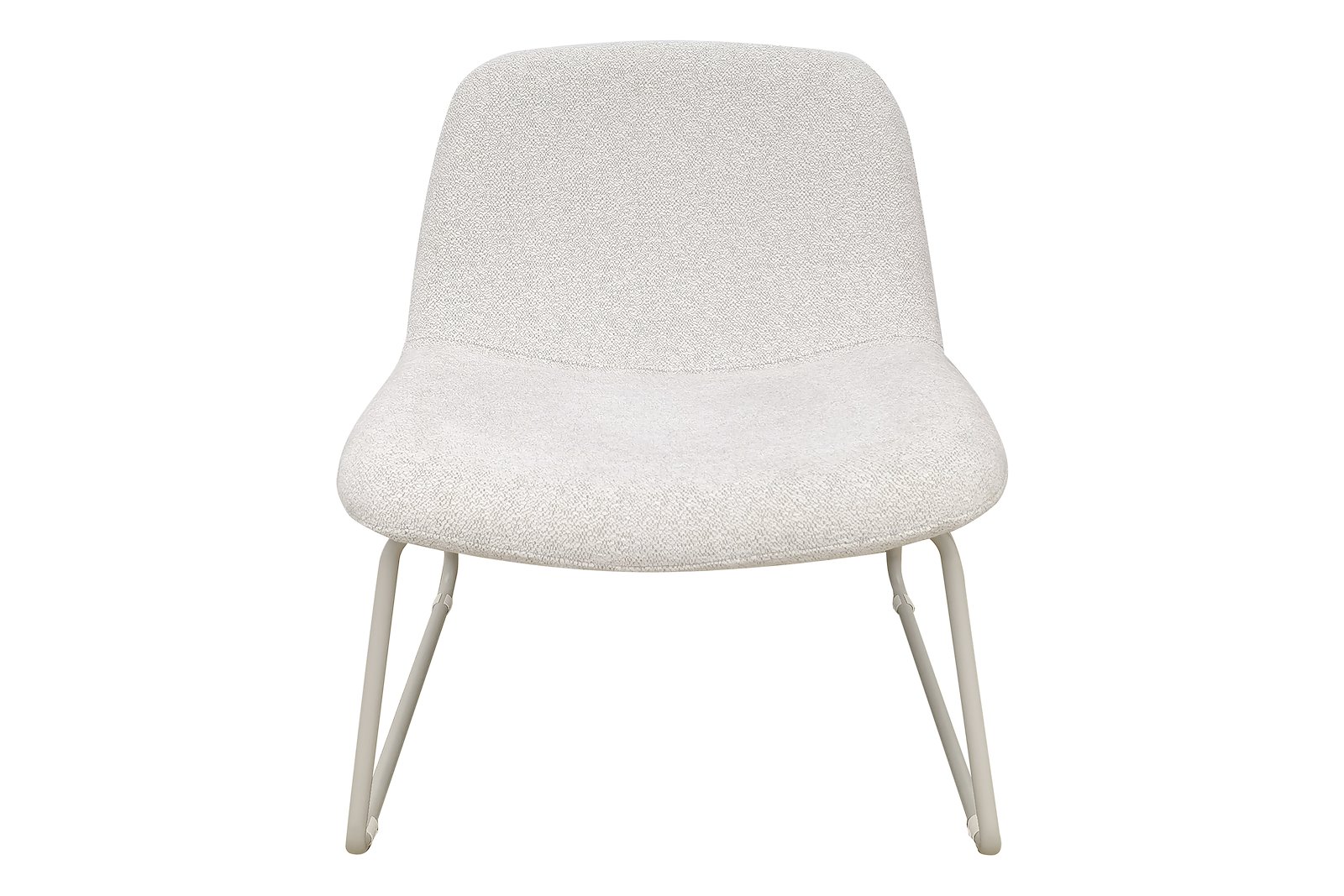 Sander suppleringsstol Offwhite med Hvit metall ben