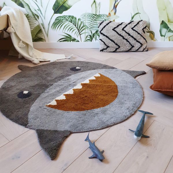 Tapis Petit Round Rug Vloerkleed 110 x 110 cm Shark