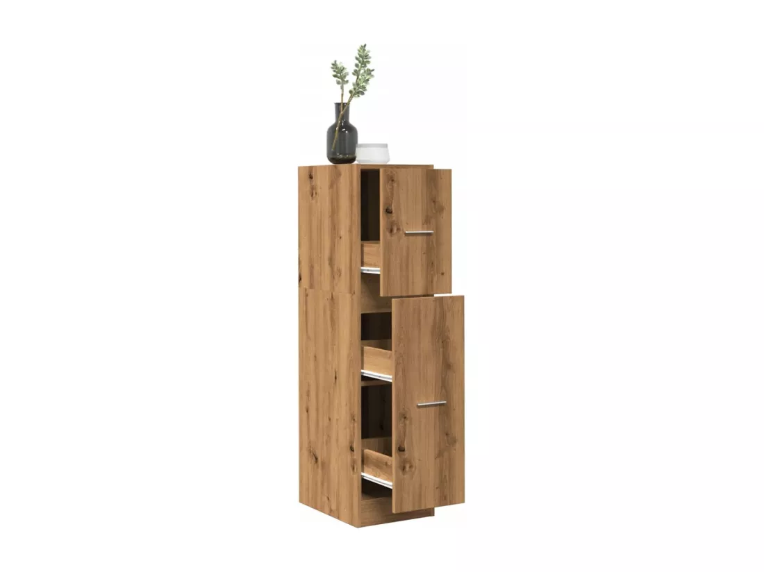 Armoire d'apothicaire chêne artisanal bois d'ingénierie