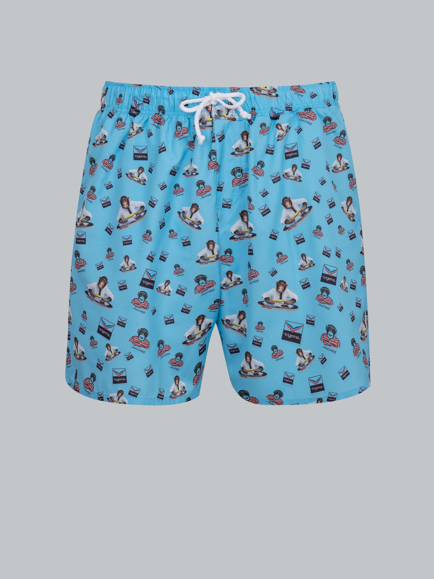Bade-/Freizeitshorts mit Druckmotiv Azur
