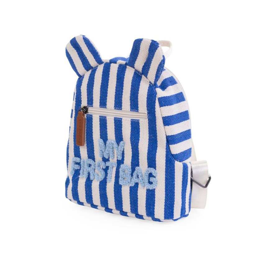 Sac à dos rayé My First Bag bleu électrique