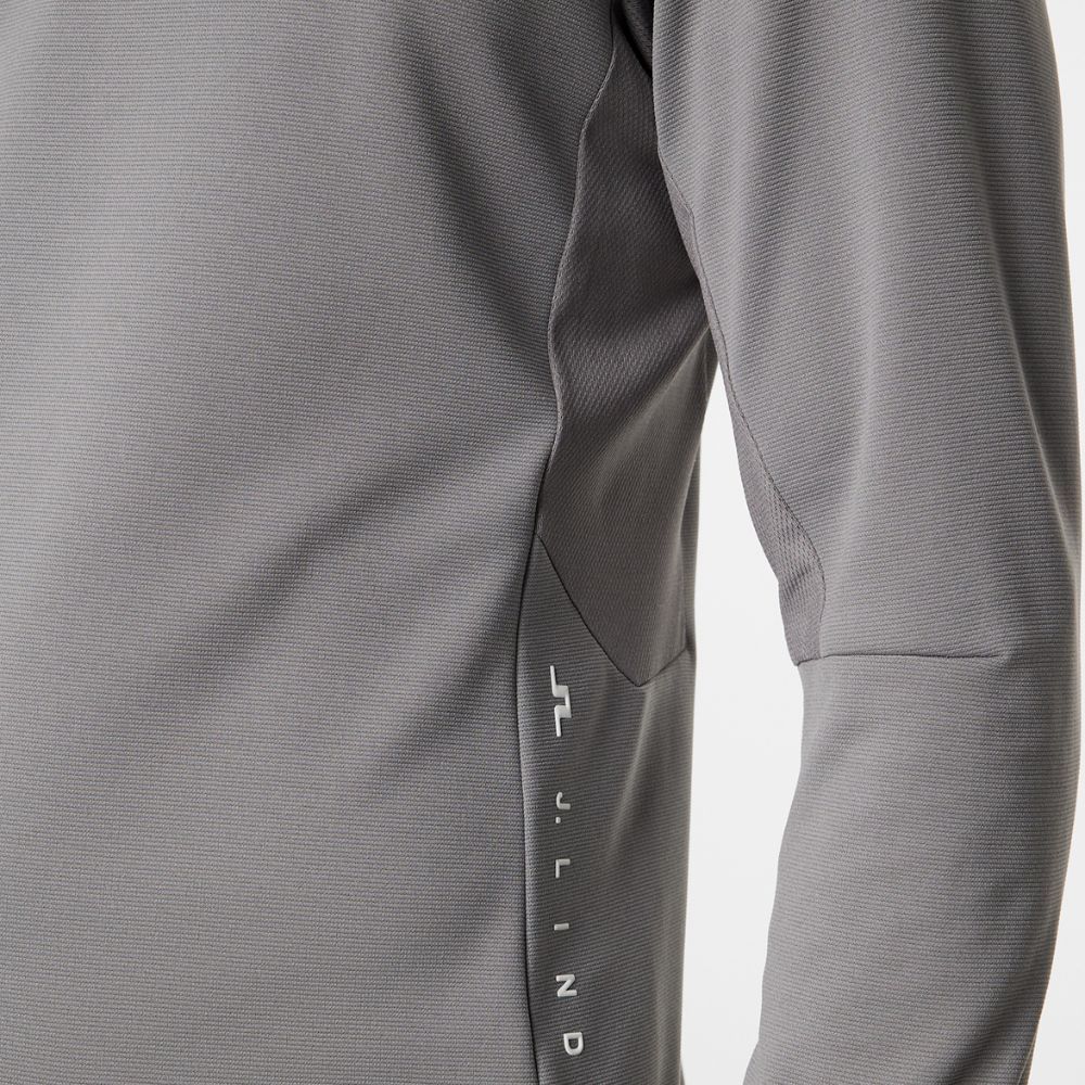 Leon Quarter Zip Genser Herre Grå