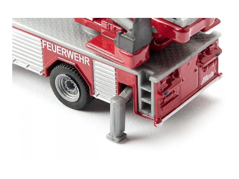 Siku LKW Mercedes Atego Feuerwehr Drehleiter 1:87 H0 Feuerwehr Lastwagen Modell mit Metz Drehleiter Aufbau