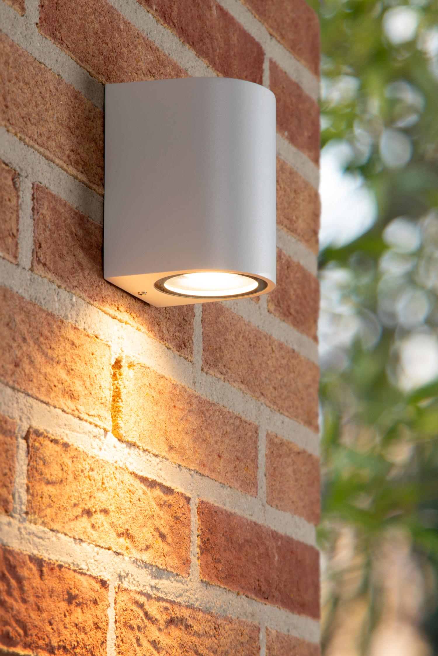 Zaro 1 wandlamp buiten IP44 rond wit