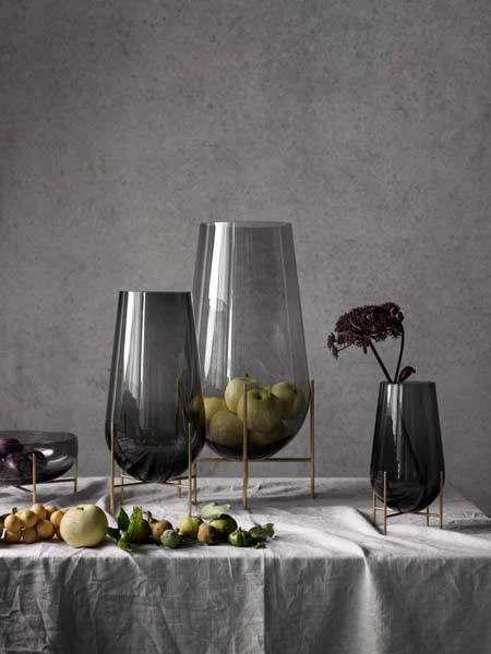 Audo Copenhagen  Echasse vase, Smoke - Lille