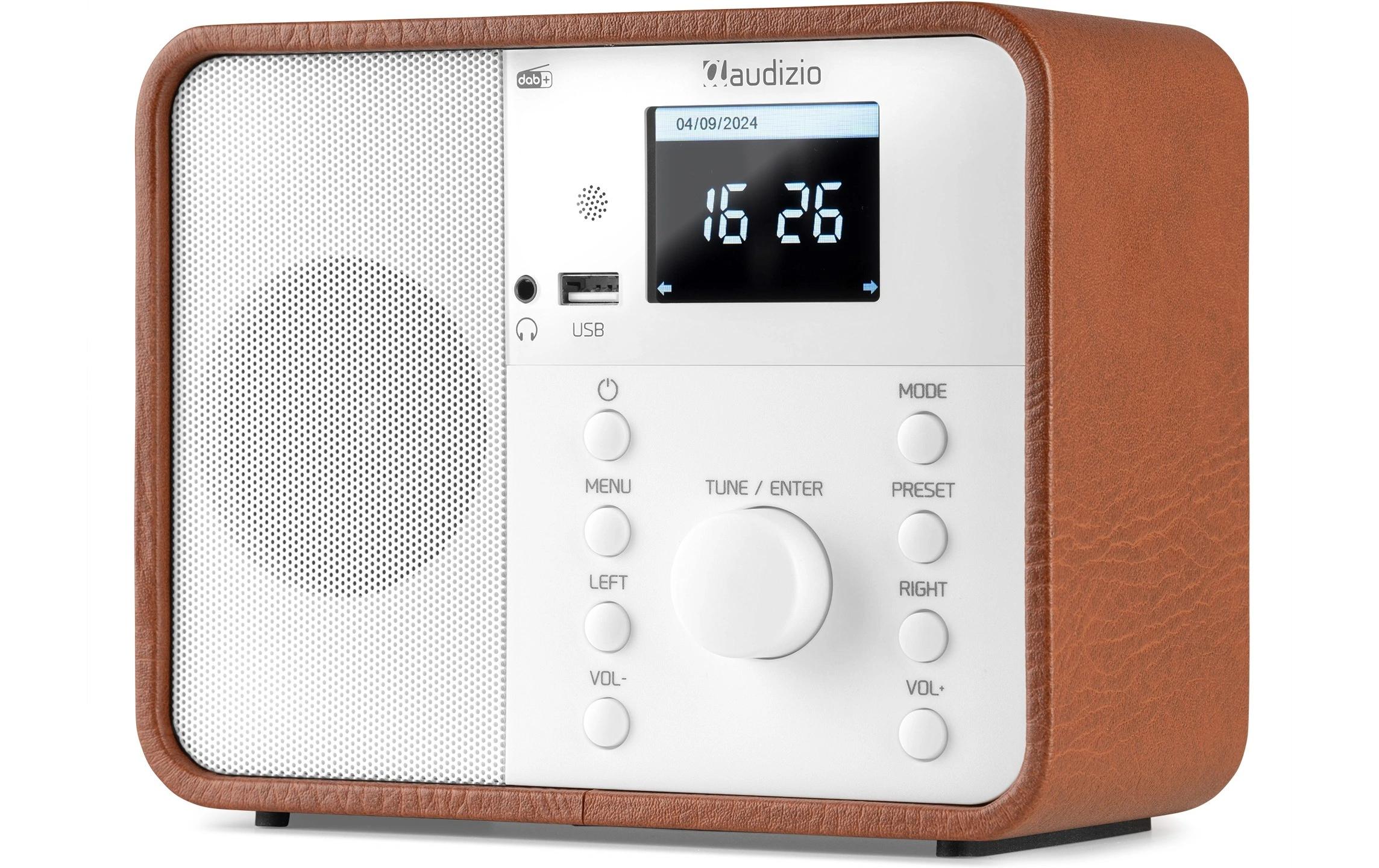Internet Radio Nardo Braun/Weiss<br>Kompaktes WLAN- und DAB+-Radio