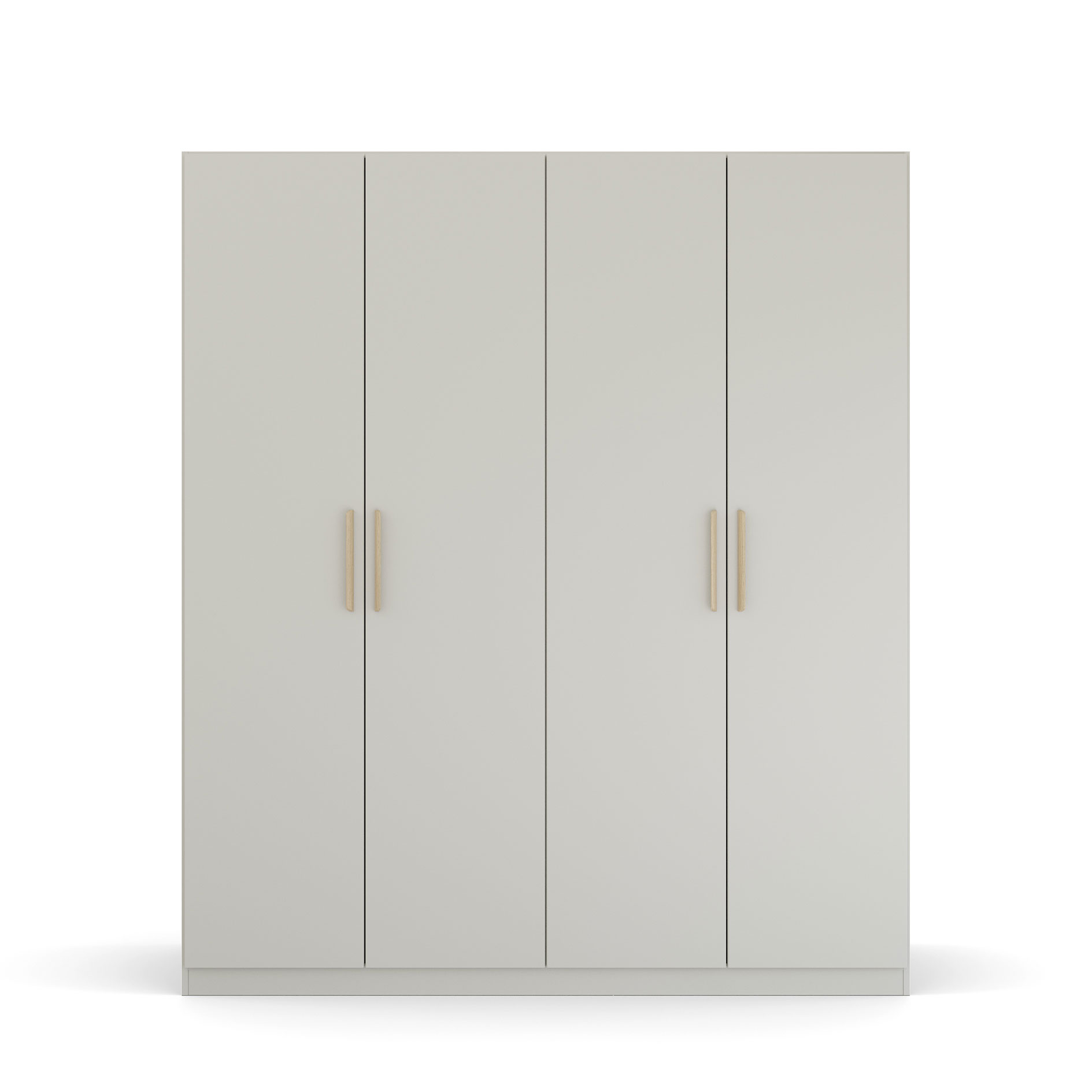 Drehtürenschrank - seidengrau - 4 Türen - 181 cm