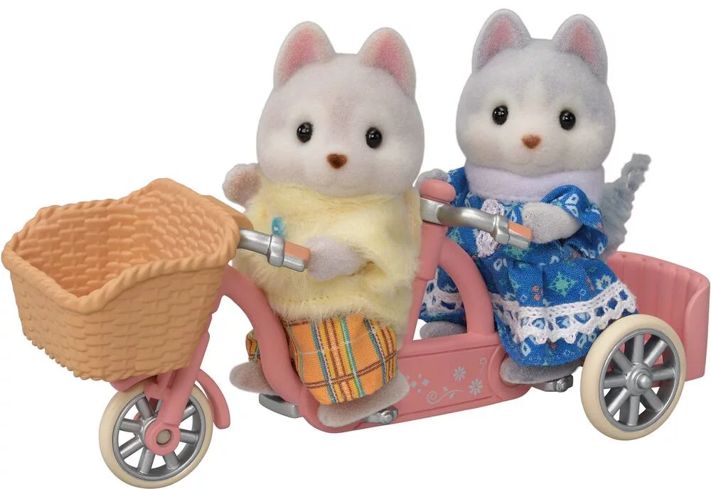 LES FRERES ET SŒURS HUSKY ET LEUR TANDEM - SYLVANIAN FAMILLES