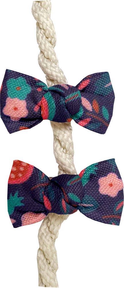 Barrettes Clic-Clac Petits Noeuds Huppette Fleurie