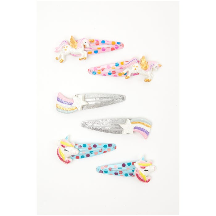 Veritas-Kids set 6 haarspelden unicorn
