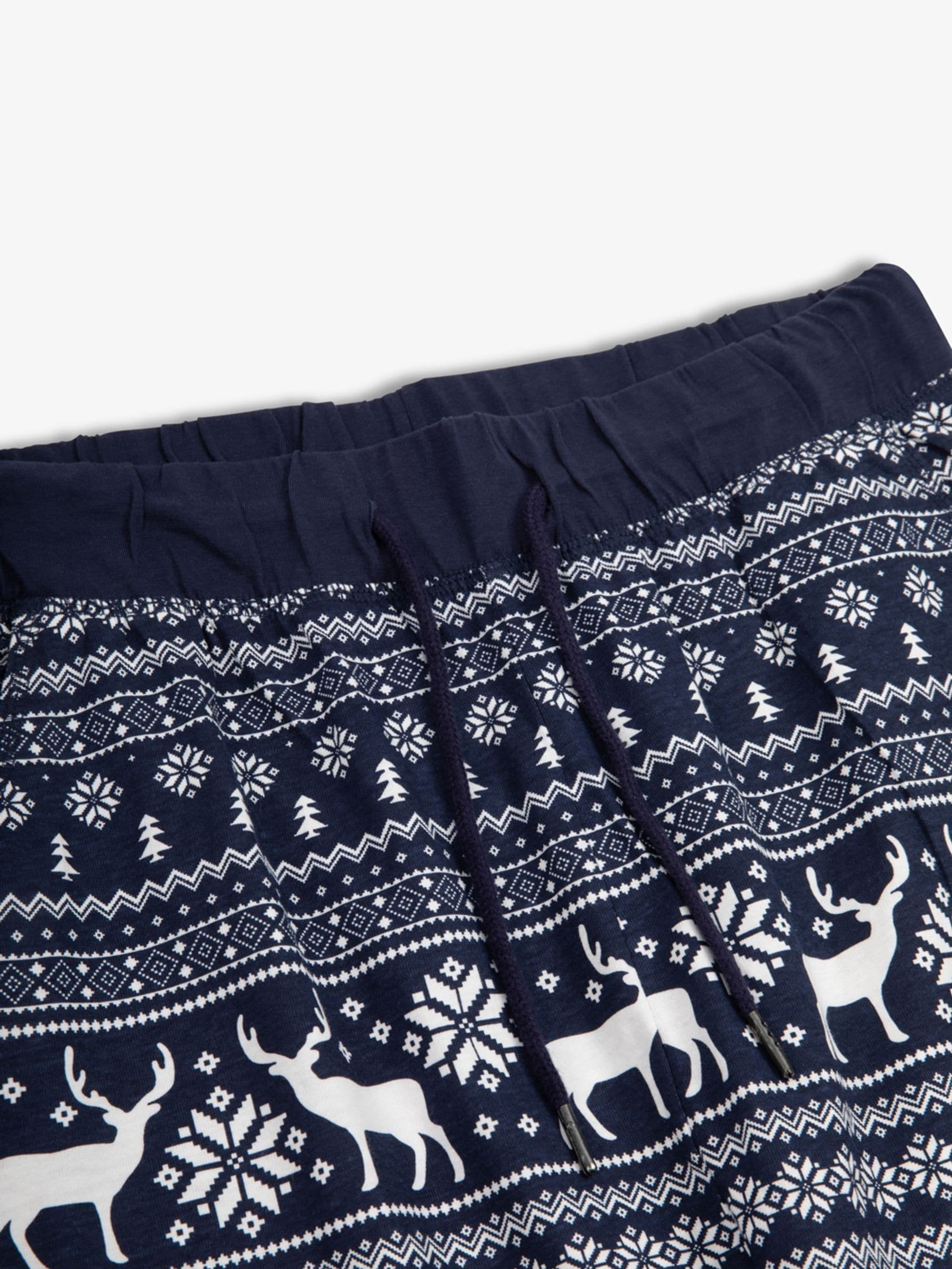 Blauw - The Little Tailor kerstpyjama met rendier