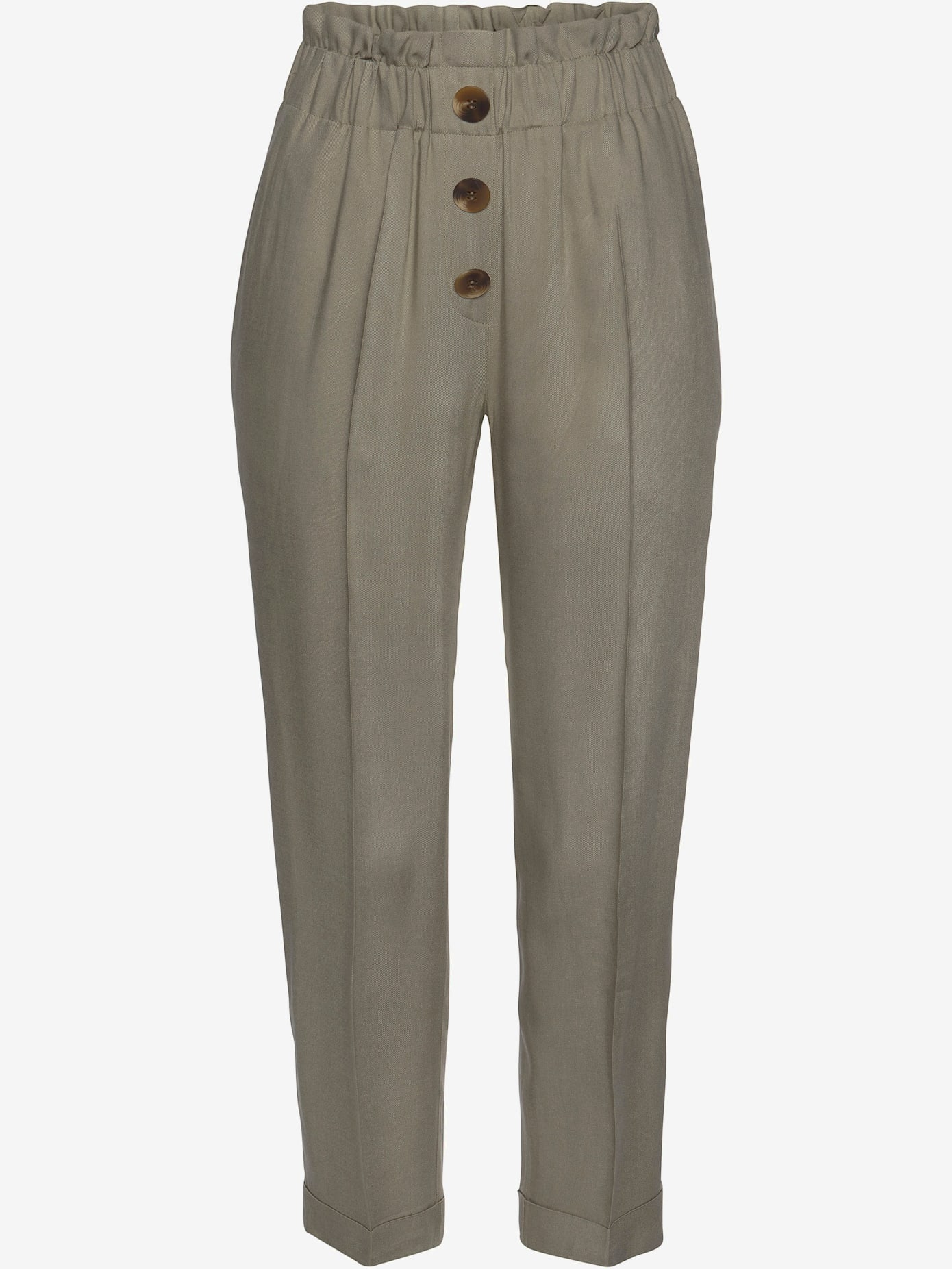 Pantalon paperbag léger avec ceinture élastique