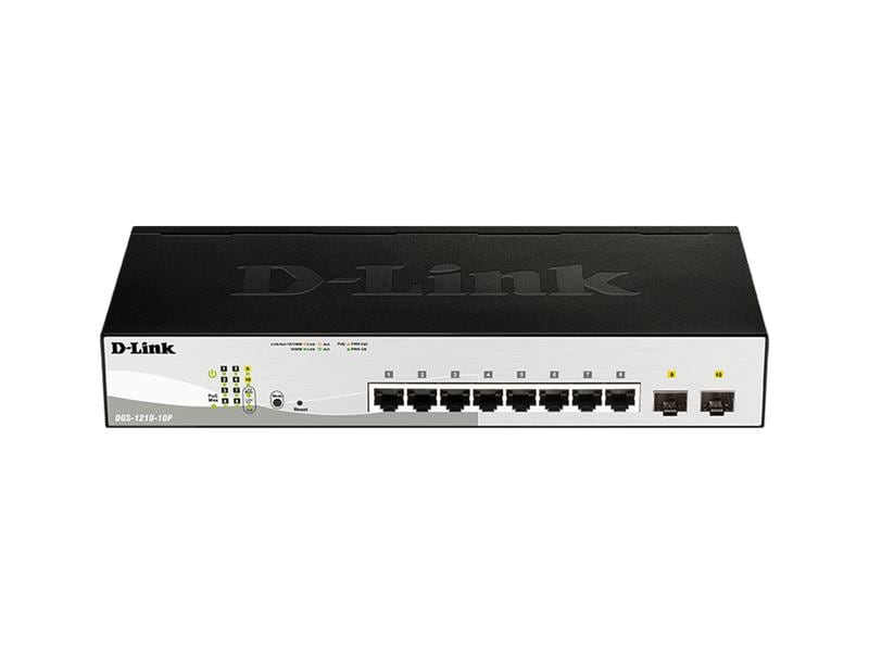 D-Link PoE Switch DGS-1210-10P 10 Port 10-Port-Managed-Gigabit-Switch mit PoE