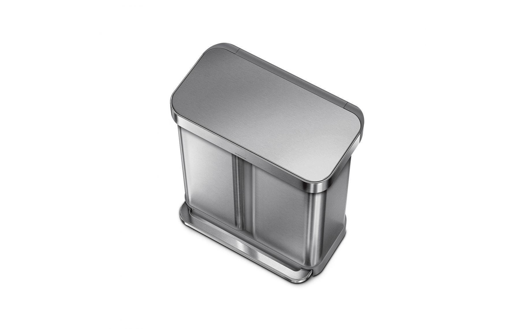 Recyclingbehälter CW2025 58 Liter, Silber<br>Eimer