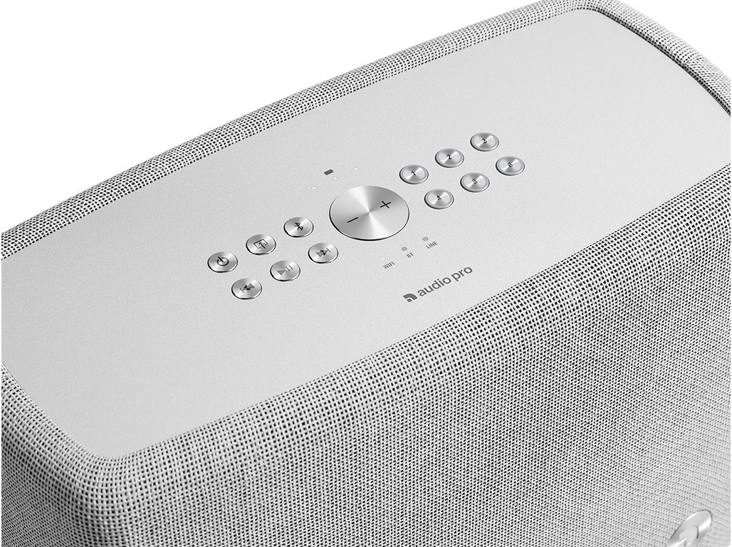COLUNA WIFI/BT AUDIO PRO A15 CINZA CLARO