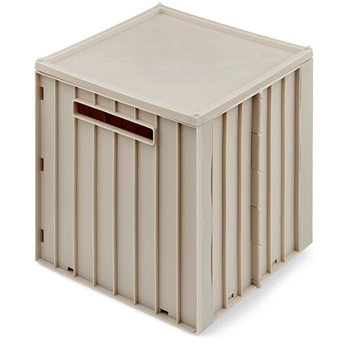 Liewood opbergbak met deksel elijah - sandy - 20 liter