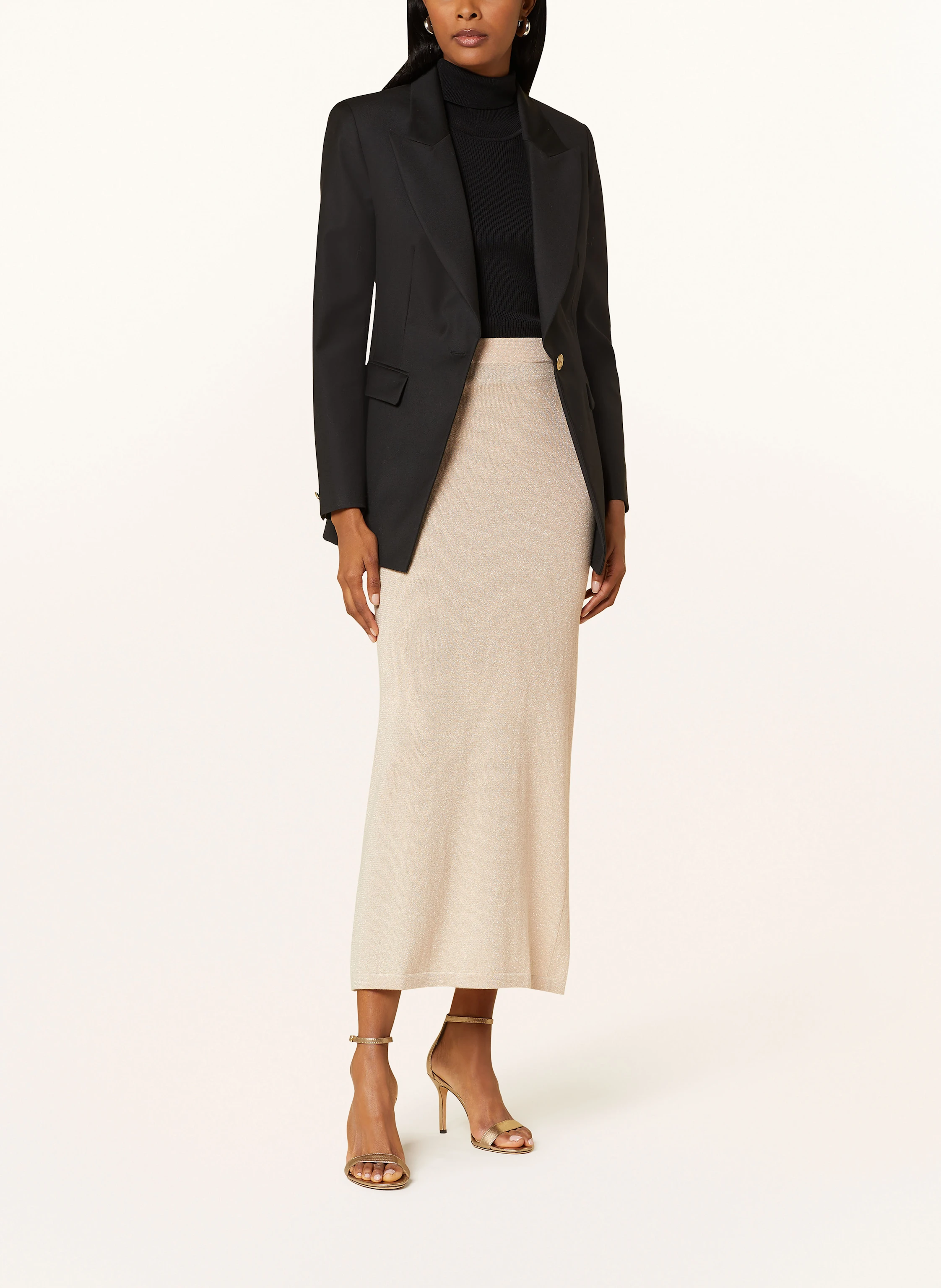 FTC CASHMERE Rock mit Glitzergarn