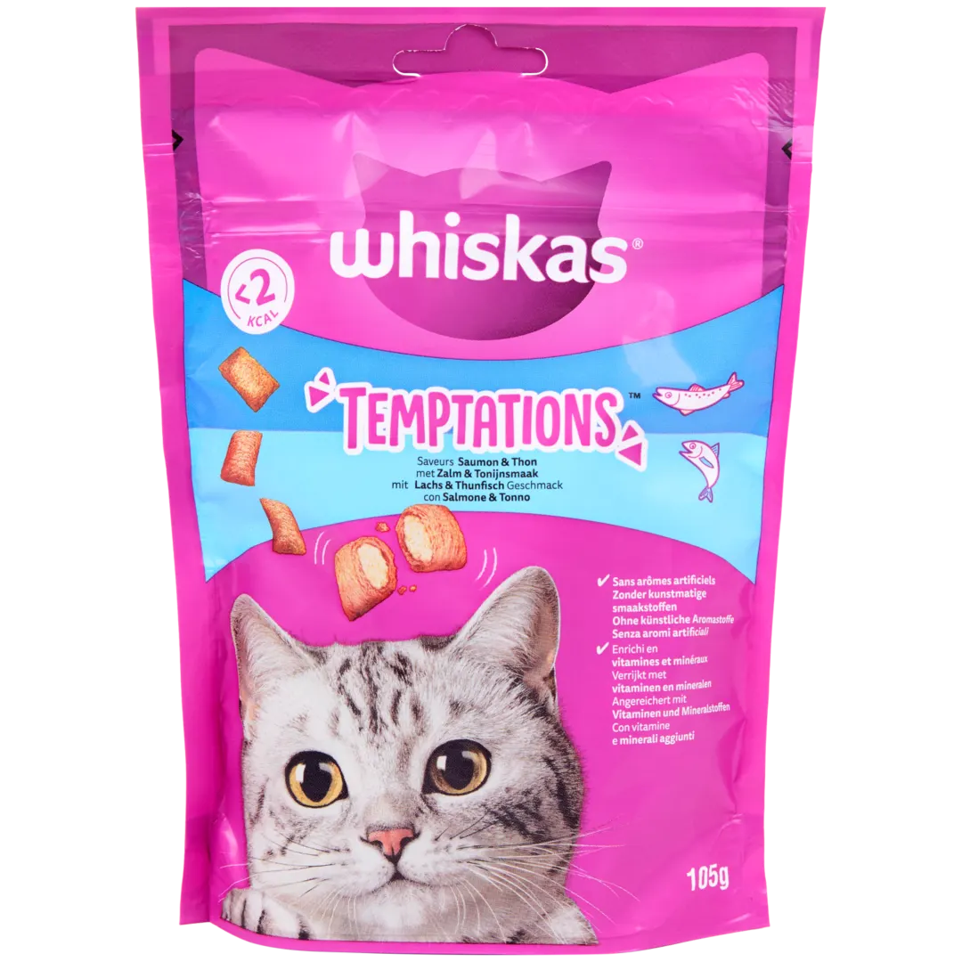 Friandises pour chat Whiskas Temptations Saumon et fruits de mer