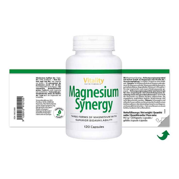 Magnesium Synergy Komplex Glycinat Malat & Citrat, 120 St
