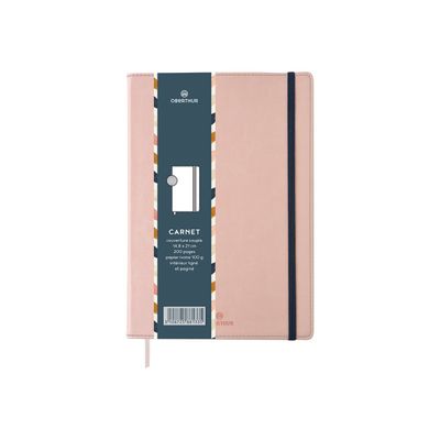 Oberthur Carmen - Carnet de notes souple A5 - ligné - 200 pages - blush