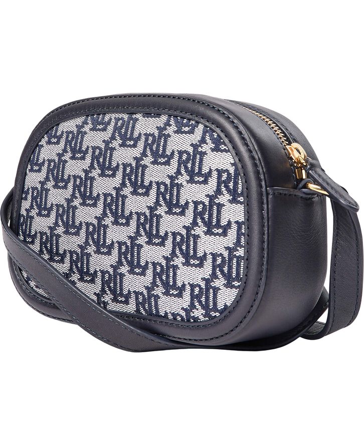 Lauren Ralph Lauren Monogram Medium Jordynn Crossbody Bag Navy