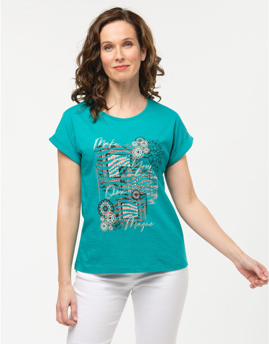 T-shirt vert 100% coton
