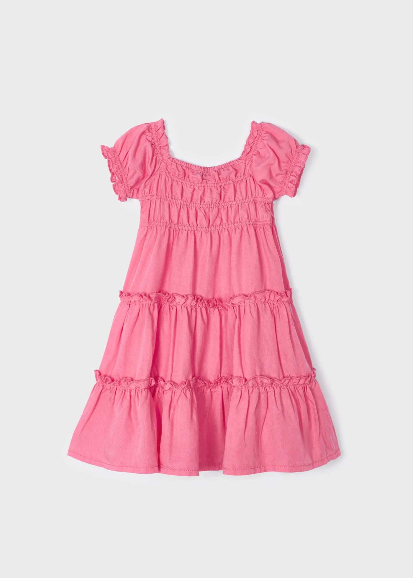 Vestido fluido infantil confeccionado em TENCEL™ Lyocell