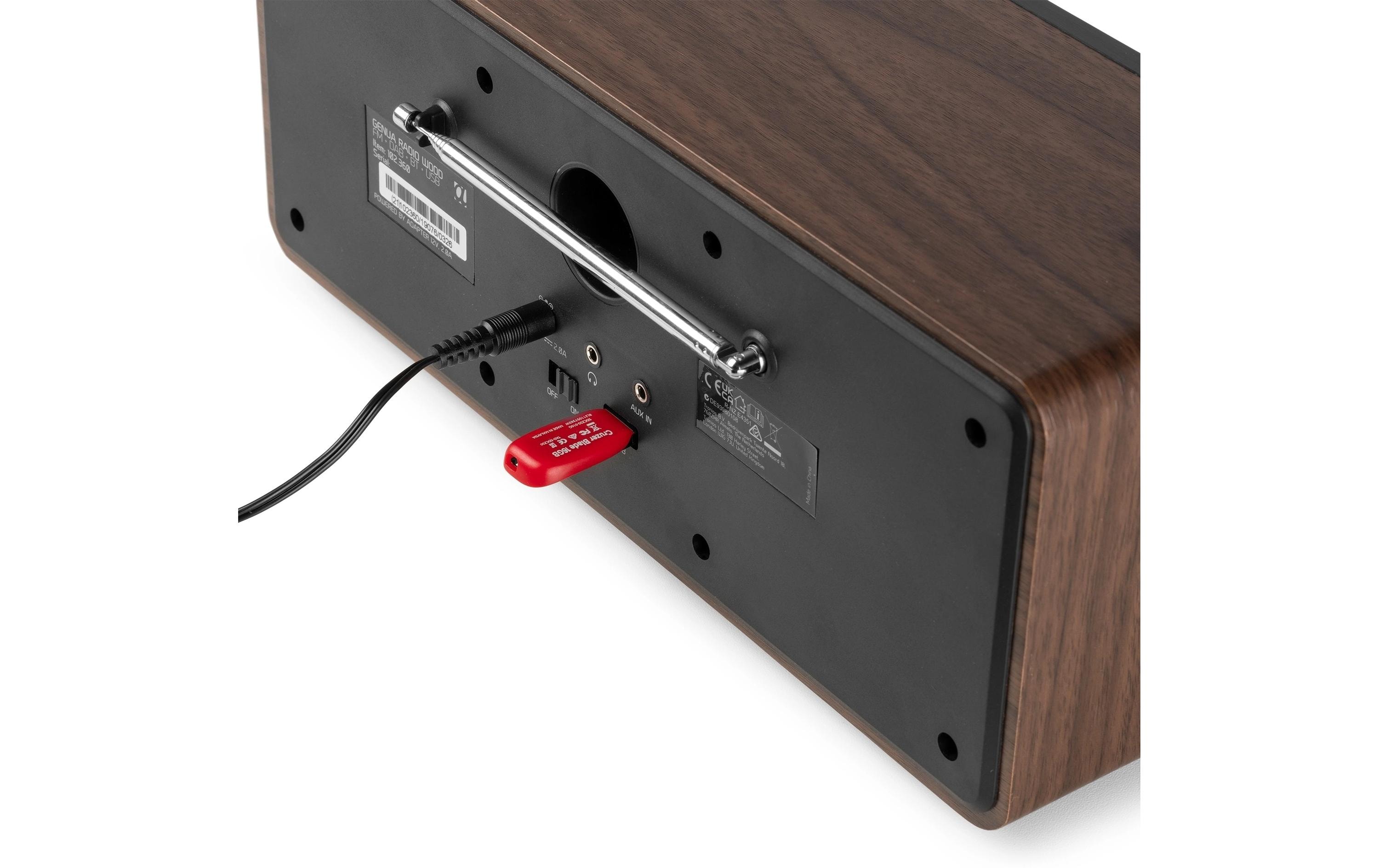 DAB+ Radio Genua BraunDAB+ Radio mit Stereo Lautsprecher und Bluetooth
