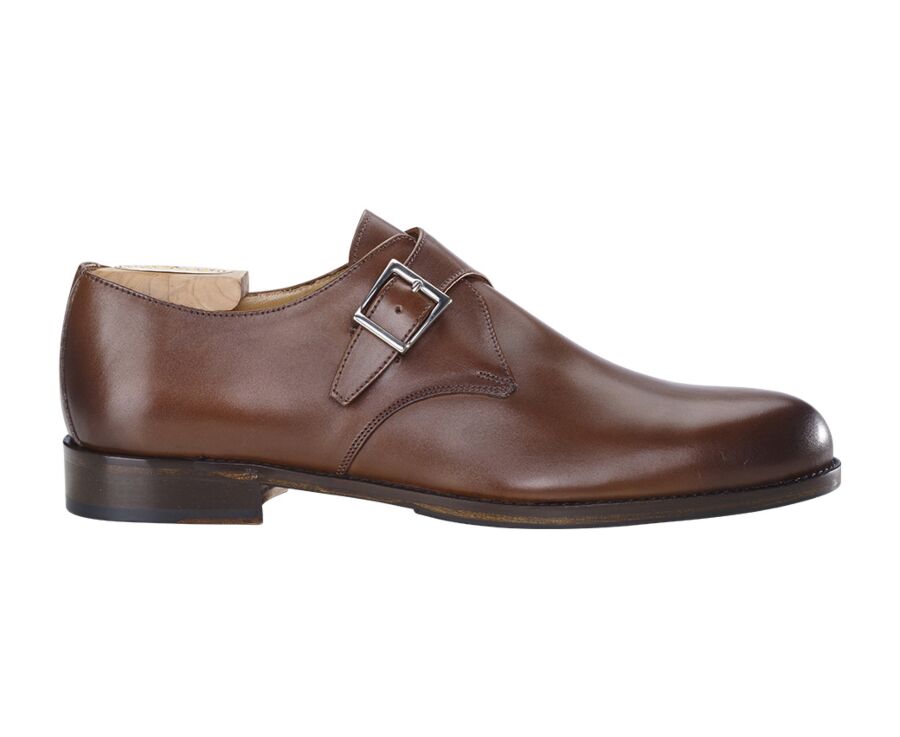 Chaussures cuir homme avec boucle Châtaigne Patiné - BLOOMINGDALE SILVER PATIN