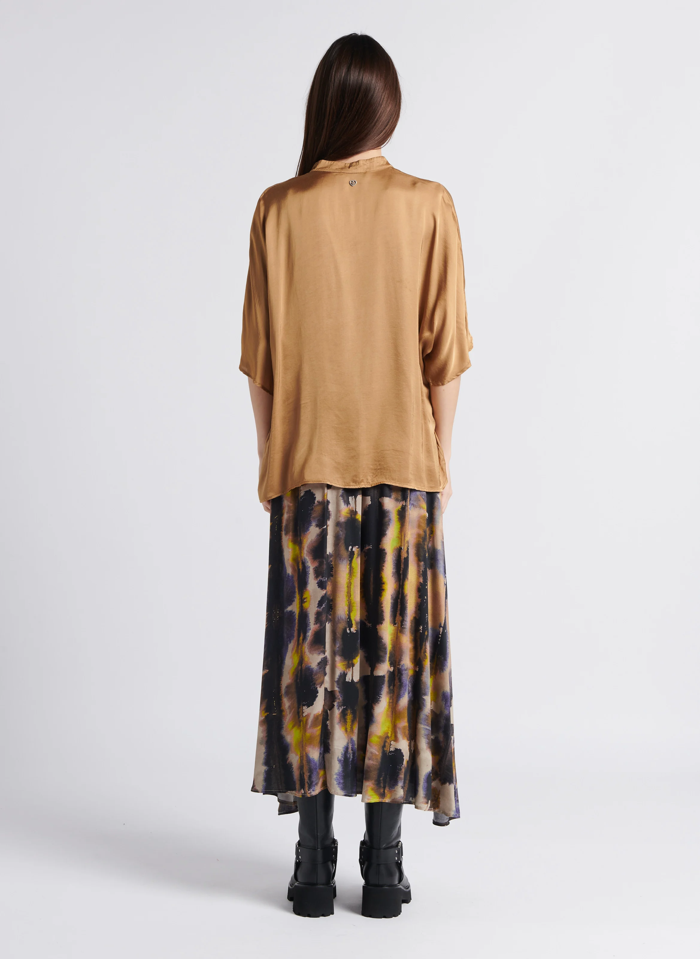 Top ample col V | Marron