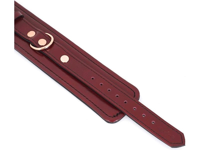 LiebeSeelen Handfesseln Wine Red Hochwertige Fessel für die Handgelenke für erotische Spiele