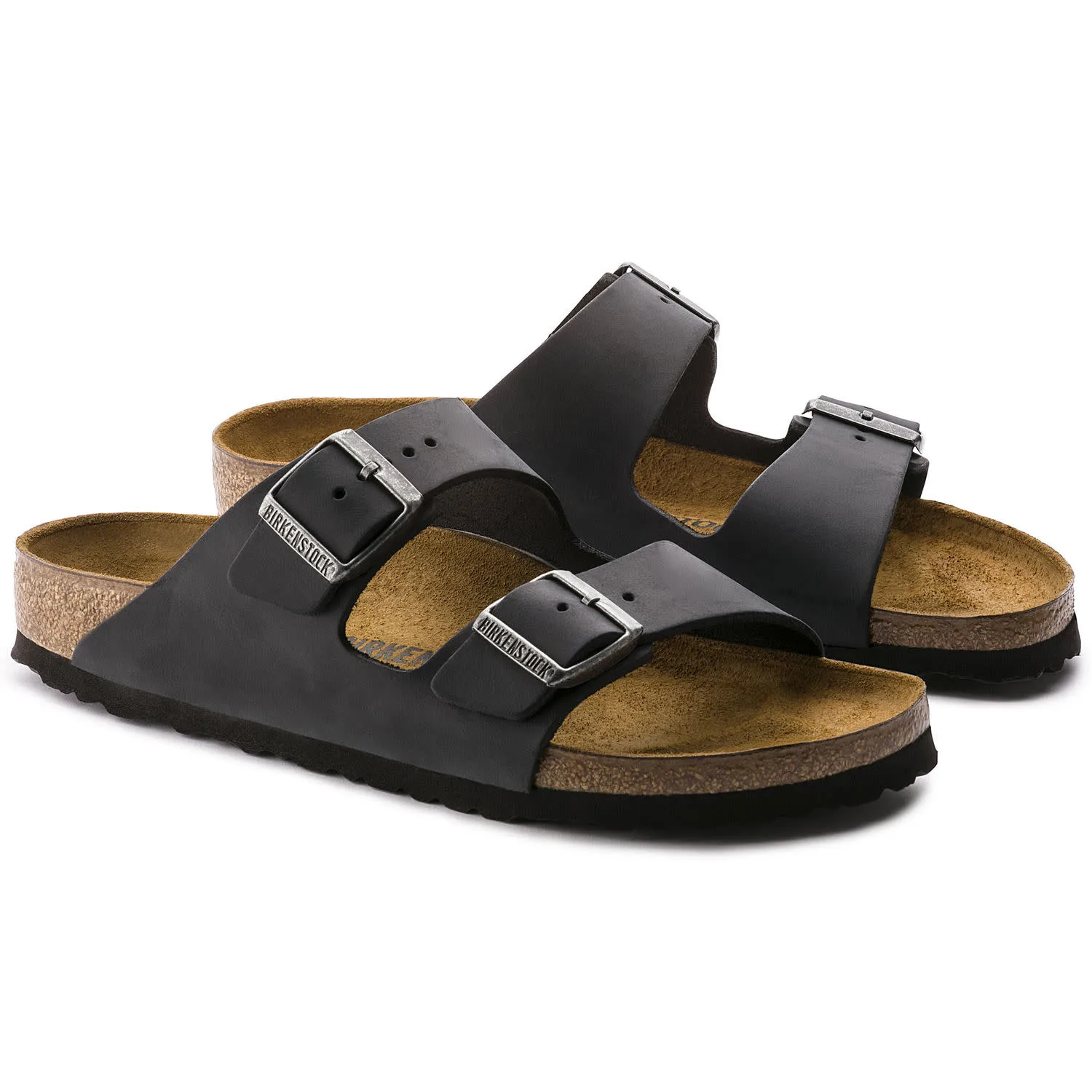 Birkenstock Unisex Arizona Oiled Leather Regular Black