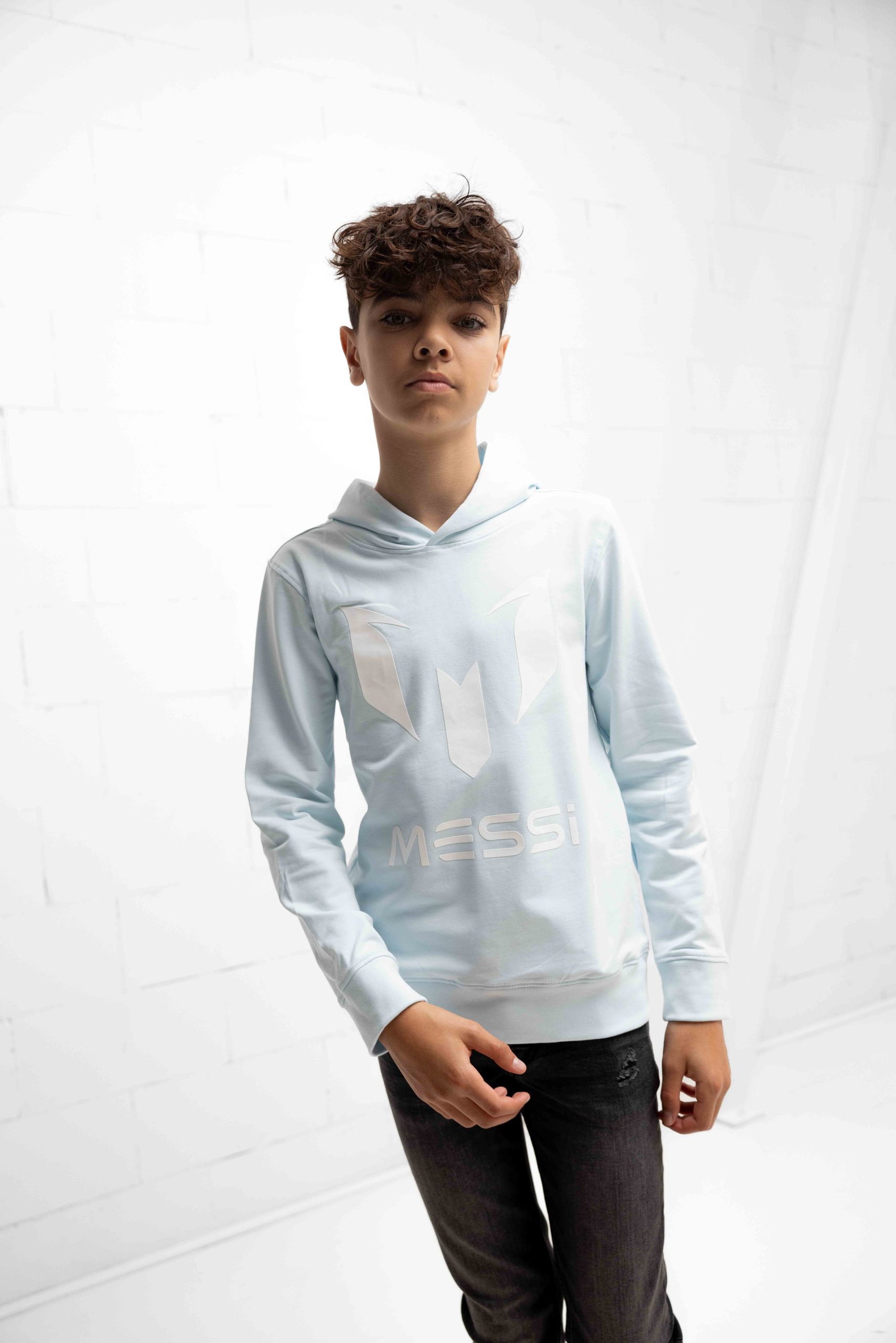 Vingino x Messi Logo Hoodie Kids Lichtblauw