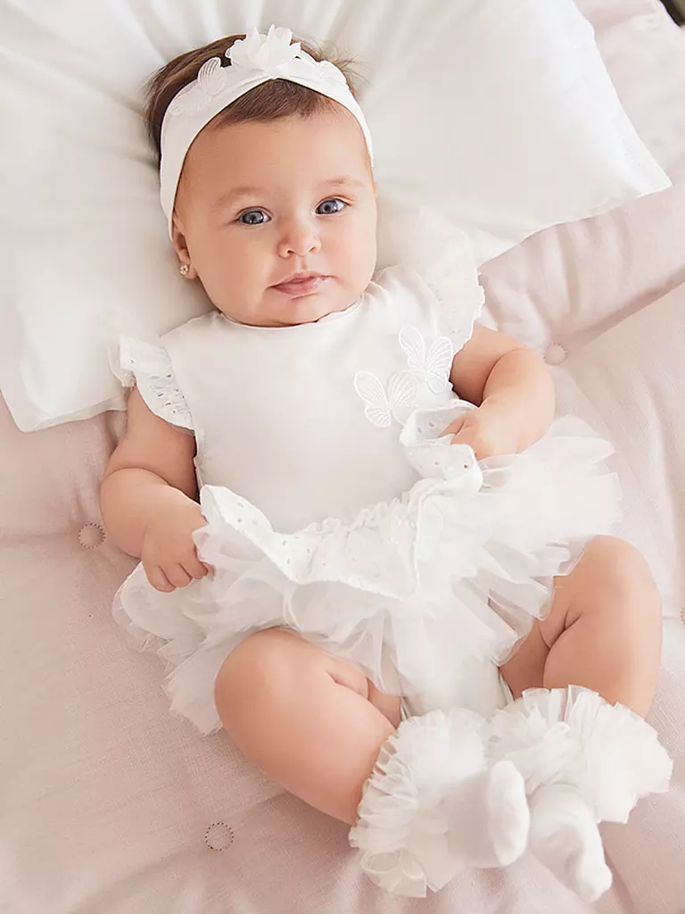 MAYORAL Baby Strampler weiss