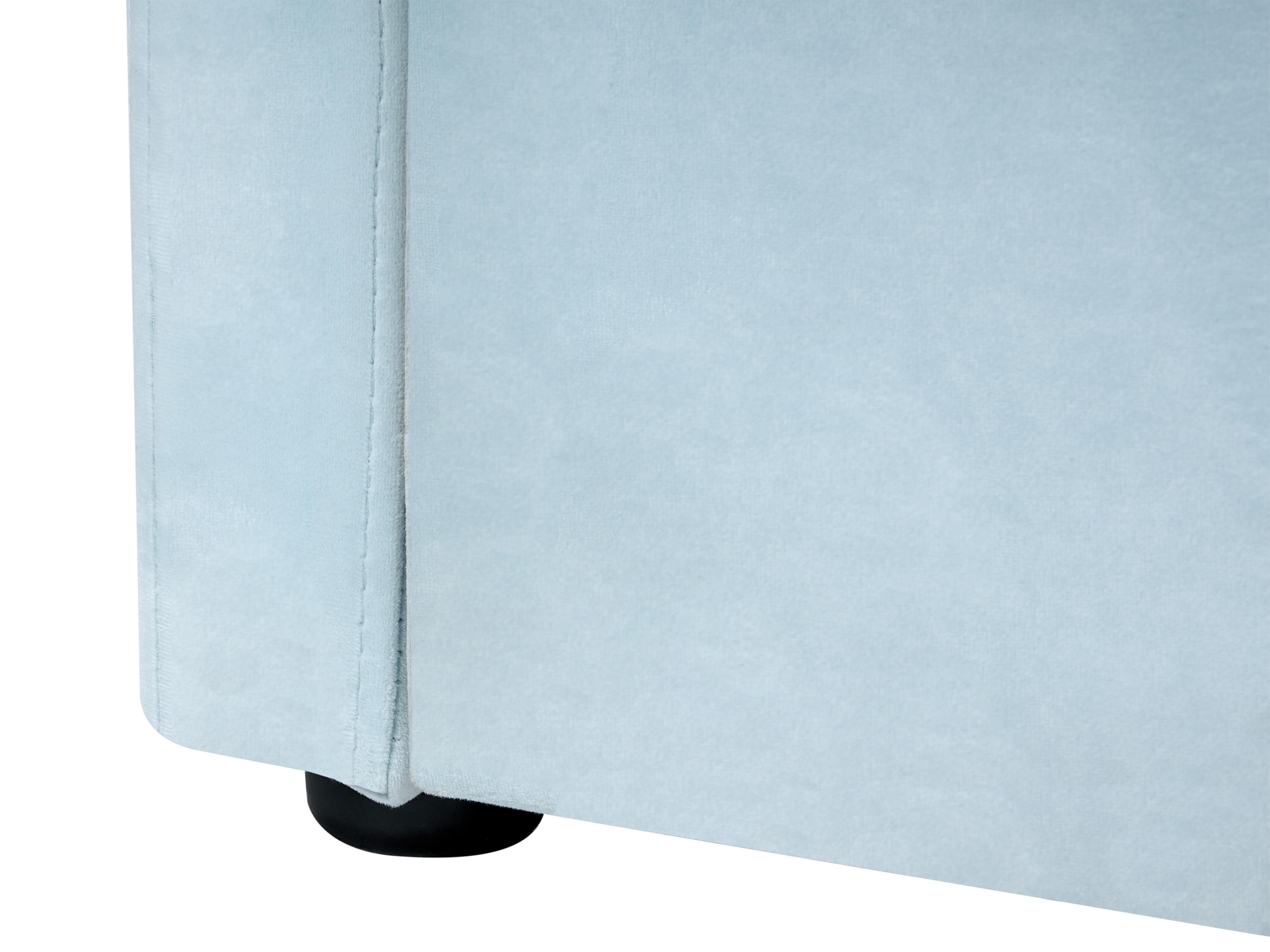Onderschuifbed Fluweel EYBURIE 90 x 200 cm Lichtblauw