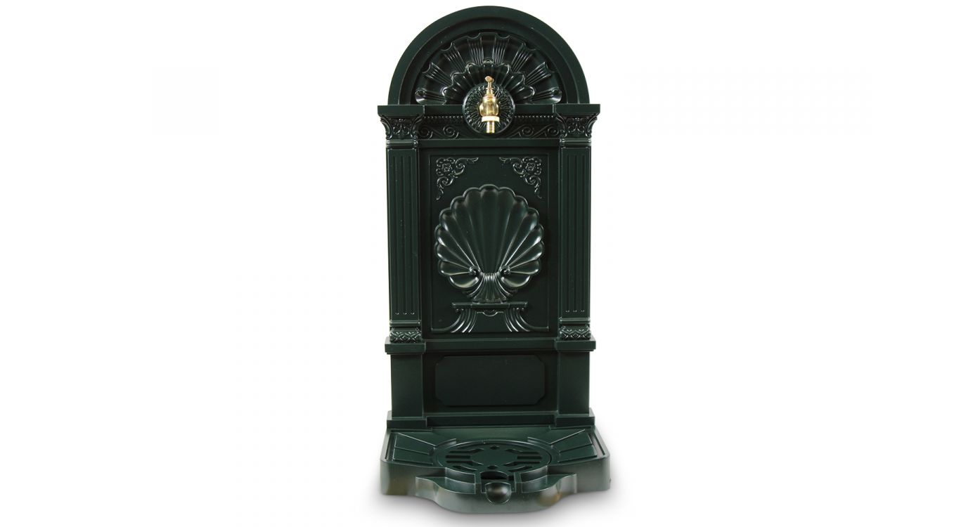 Fontaine de jardin aluminium vert 39x33x82.5cm