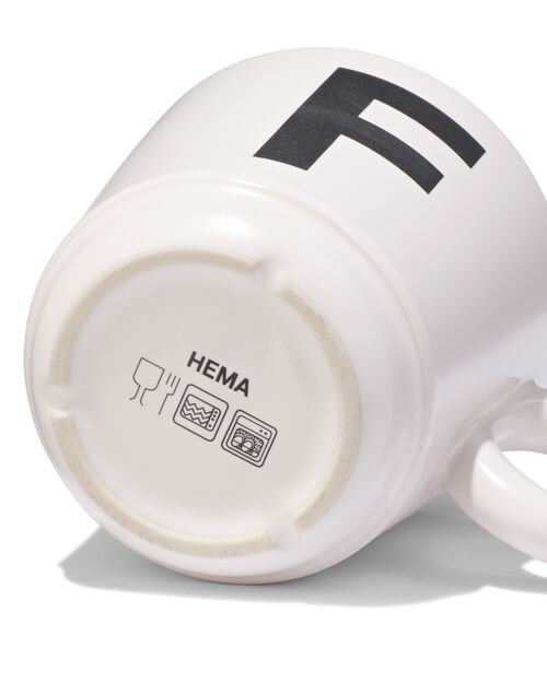 mug en faïence 280 ml lettre F