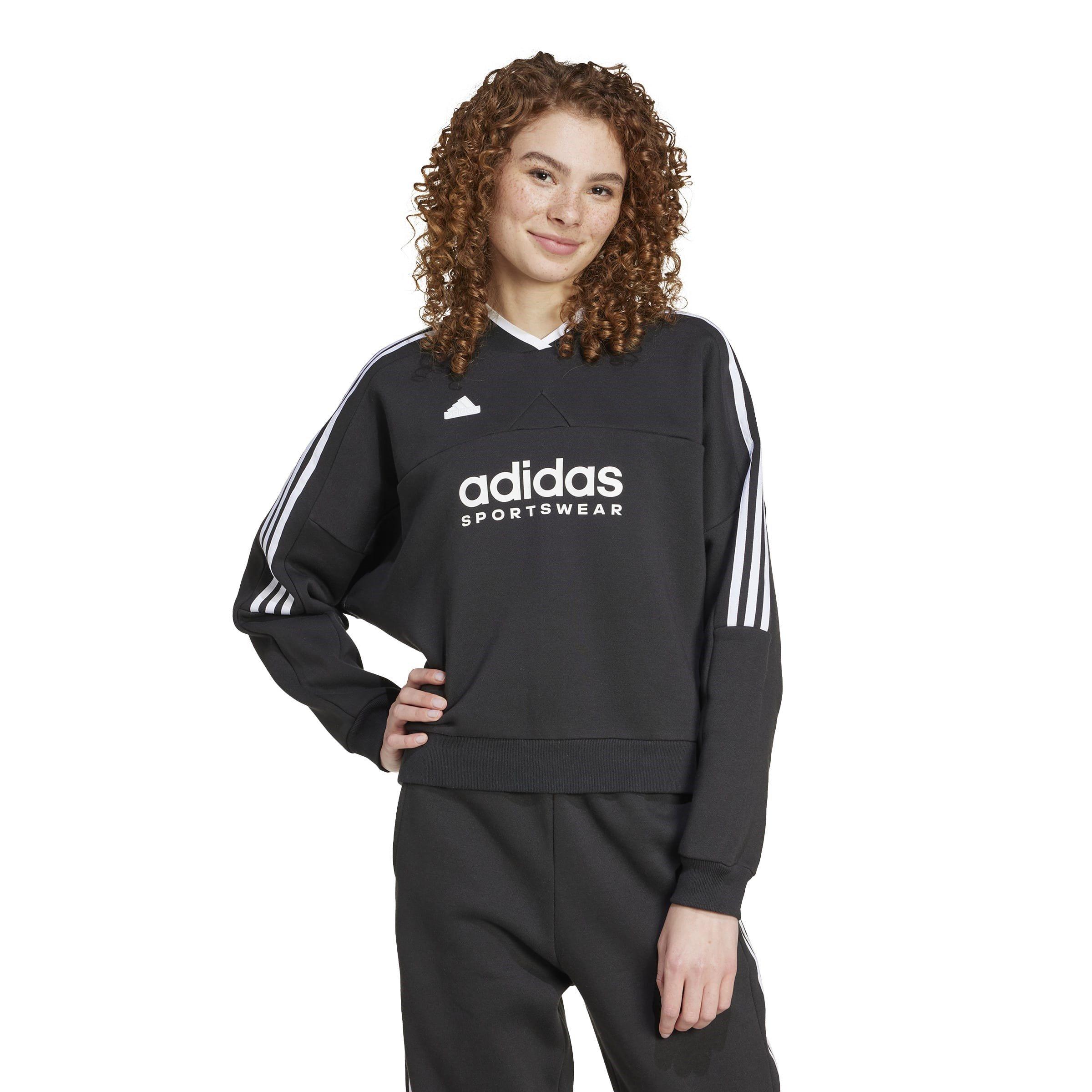 adidas Tiro Cut 3 Stripes Fleece Sweatshirt Womens