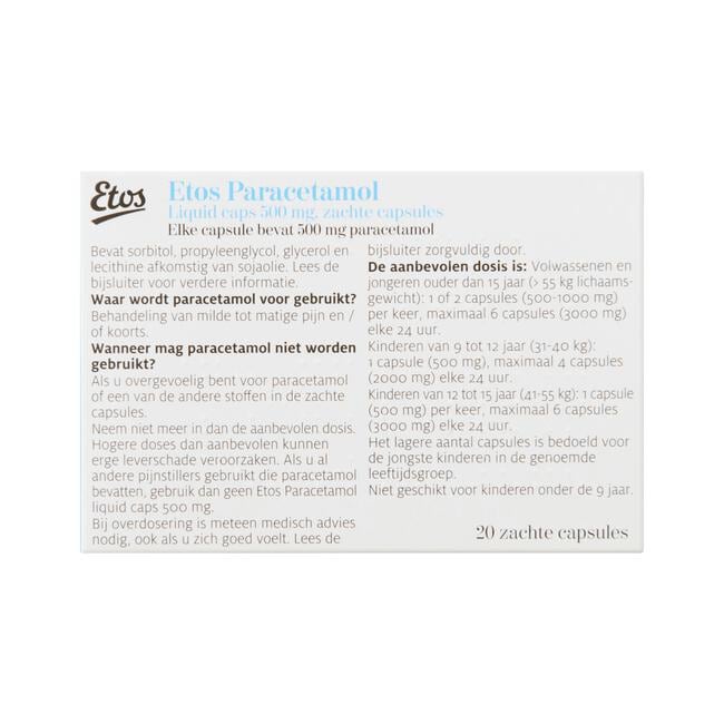 Etos Paracetamol 500 MG Liquid Caps