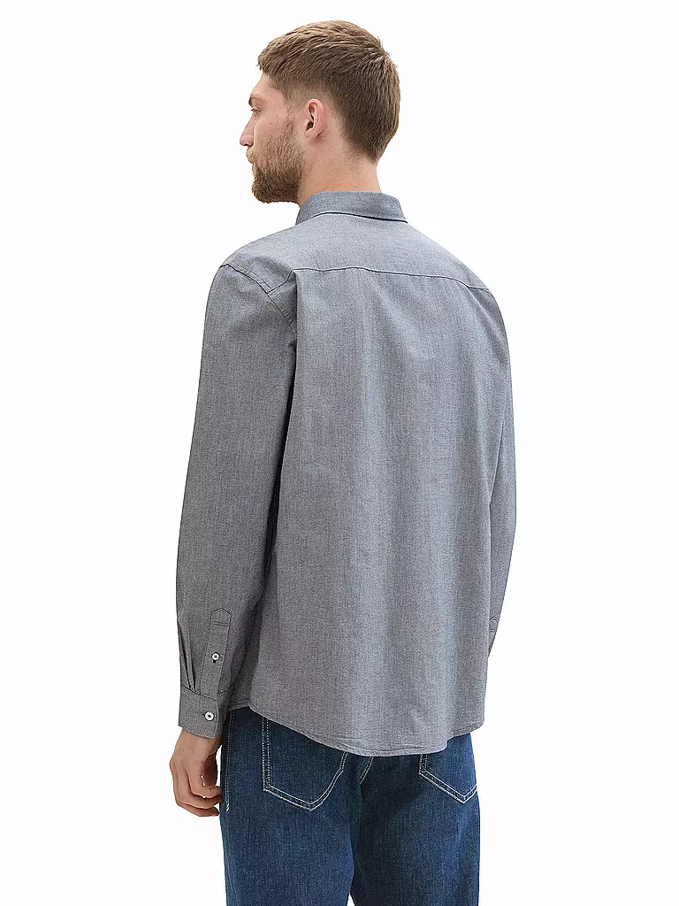 TOM TAILOR Hemd Regular Fit grau