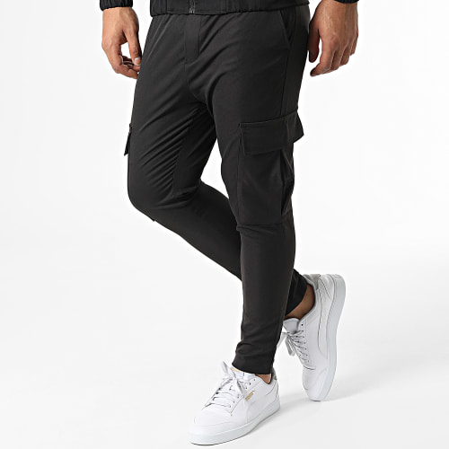 Ensemble Veste Zippée Et Pantalon Cargo AB327 Noir